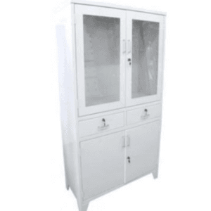 Vitrina metálica con puertas acristaladas