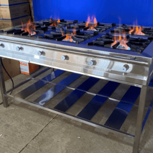 Cocina Industrial a Gas Tipo Mesa (6 Quemadores)